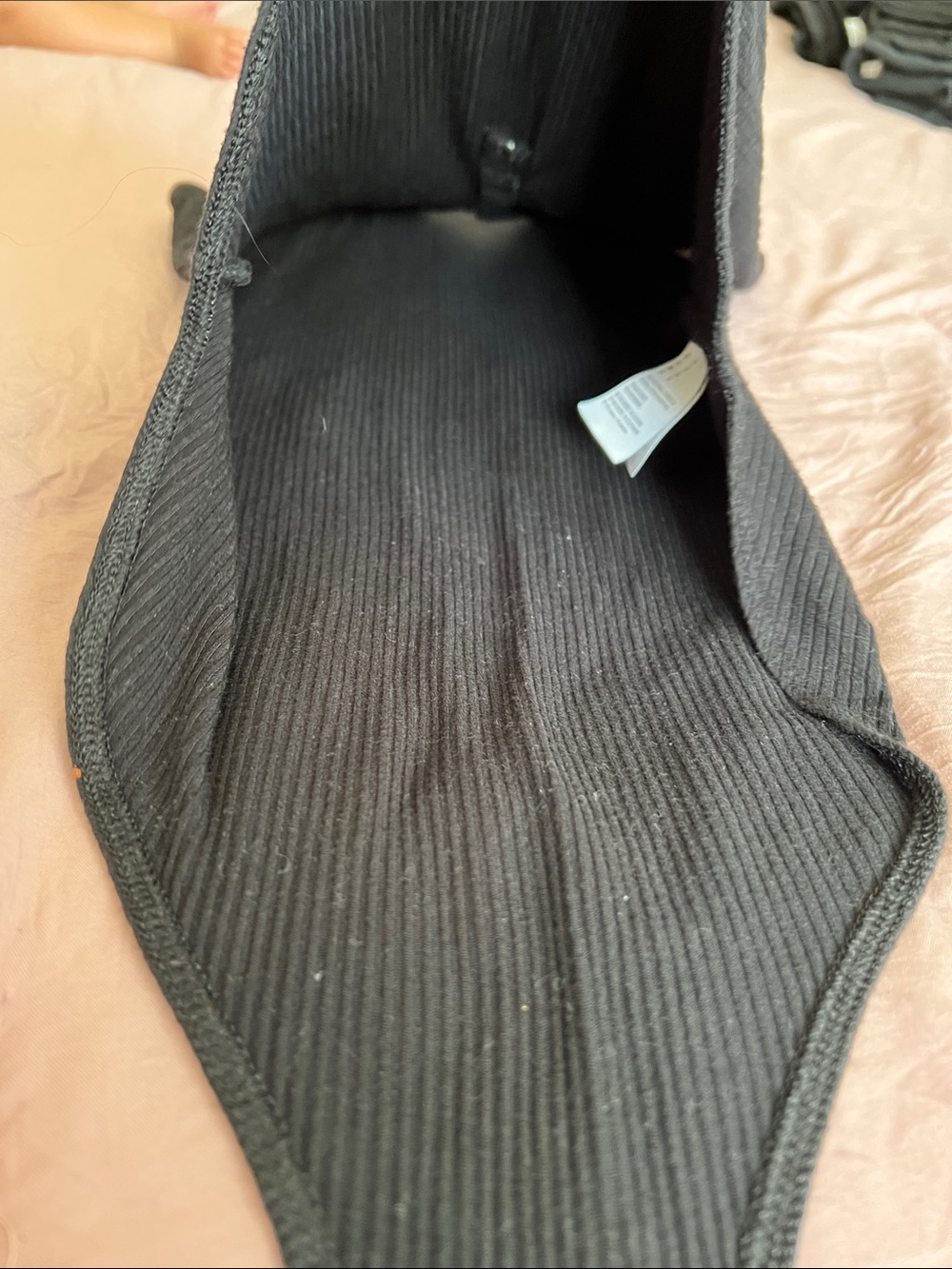 Source Unknown Black Ribbed Snap-Front Racerback Kids One-Piece - Picture 4 of 6